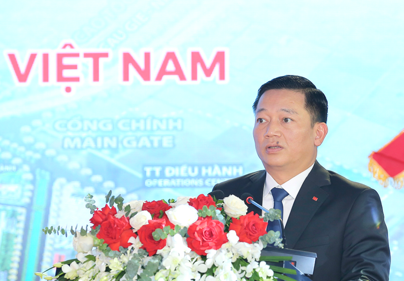 Đồng chí Nguyễn Cao Sơn, Phó Chủ tịch UBND tỉnh Ninh Bình phát biểu tại Lễ khởi công KCN Trung Thành 