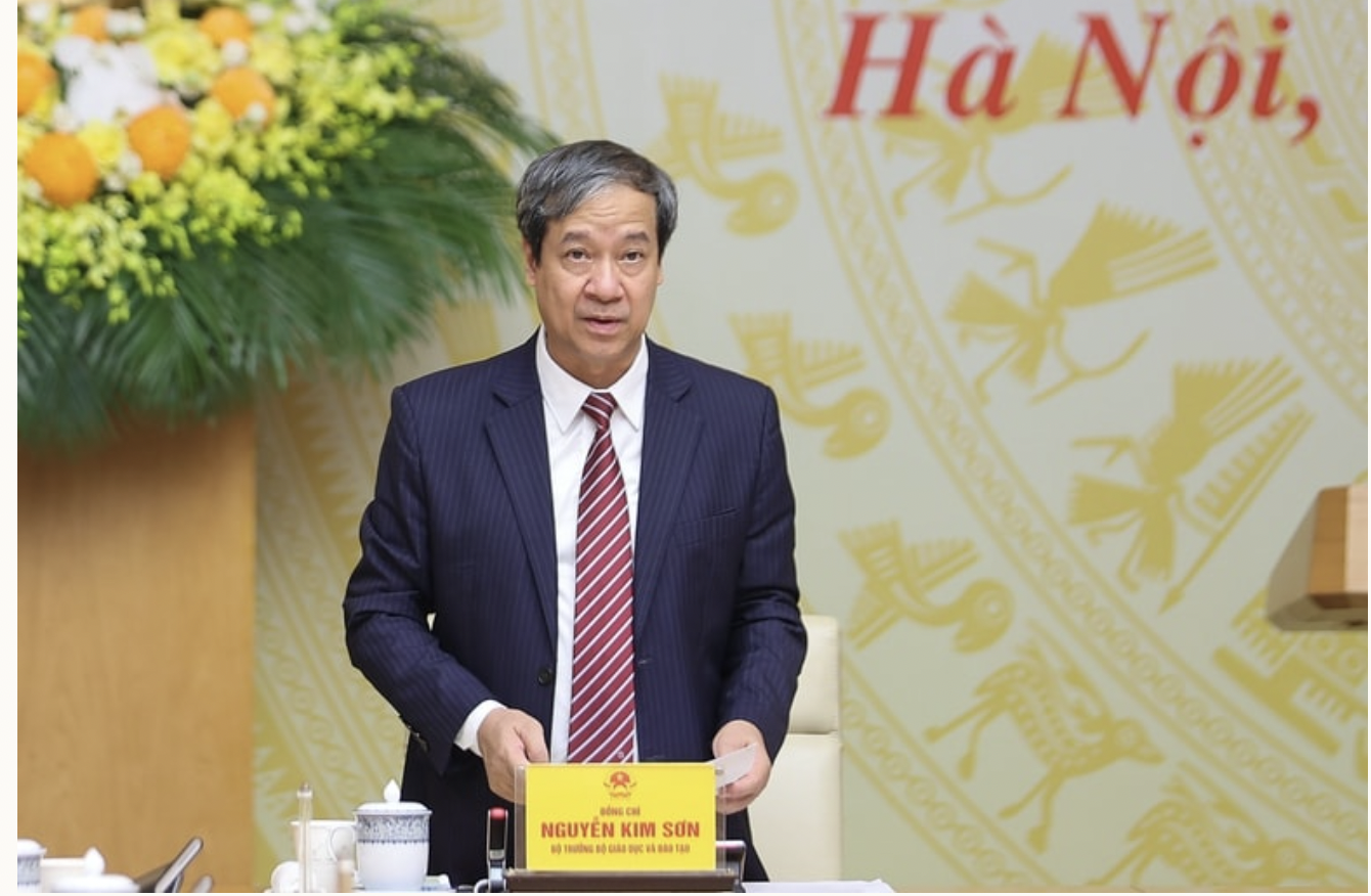 Bộ trưởng Bộ Giáo dục và Đào tạo Nguyễn Kim Sơn phát biểu tại Hội nghị tổng kết năm học 2024-2025, triển khai nhiệm vụ năm 2025-2026 diễn ra ngày 22/8.