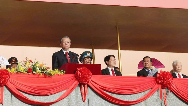 Tổng Bí thư Tô Lâm đọc Diễn văn Kỷ niệm 80 năm Cách mạng Tháng Tám thành công và Quốc khánh 2/9. Ảnh: TTXVN