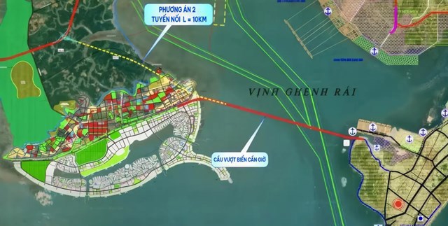 Đề xuất xây dựng đường vượt biển của Vingroup gắn liền với chiến lược đầu tư quy mô lớn của tập đoàn tại Cần Giờ. Ảnh: VIC