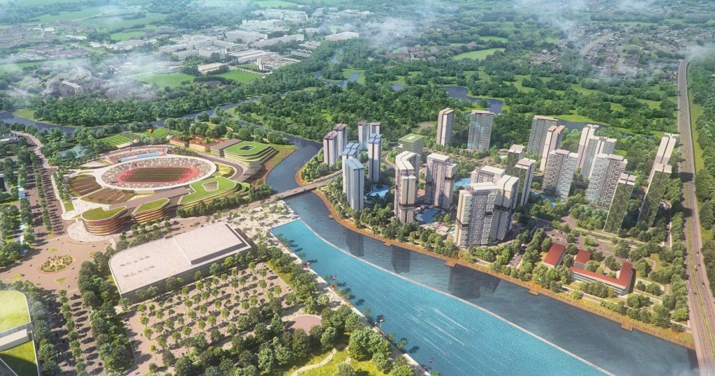 Phối cảnh Khu liên hợp thể dục thể thao quốc gia Rạch Chiếc. Ảnh minh họa