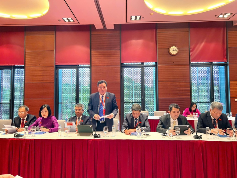 Đồng chí Đỗ Văn Trường - Phó Bí thư chuyên trách Đảng ủy Bộ Tài chính phát biểu. Ảnh: VGP