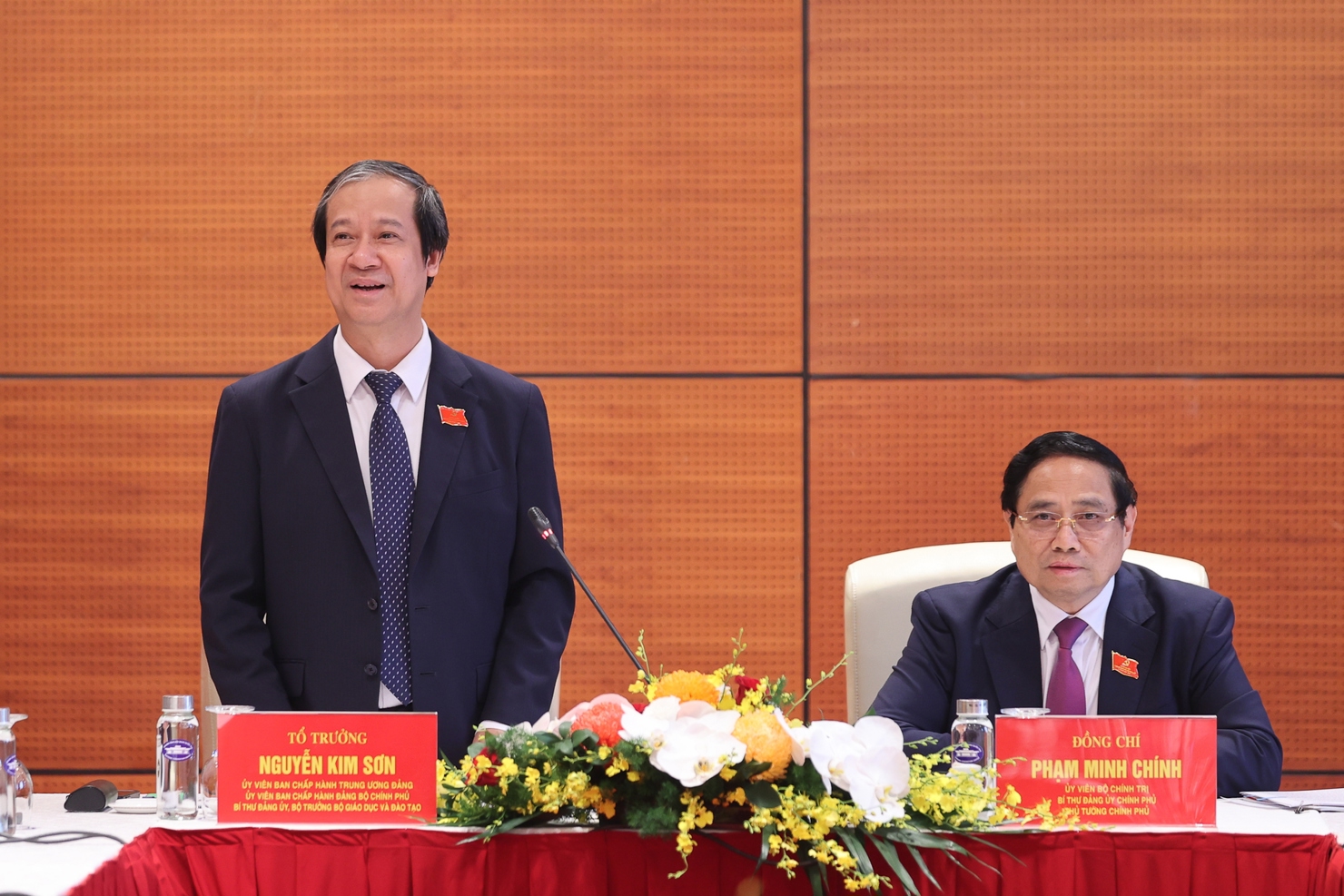 Bộ trưởng Bộ Giáo dục và Đào tạo Nguyễn Kim Sơn phát biểu. Ảnh: VGP/Nhật Bắc