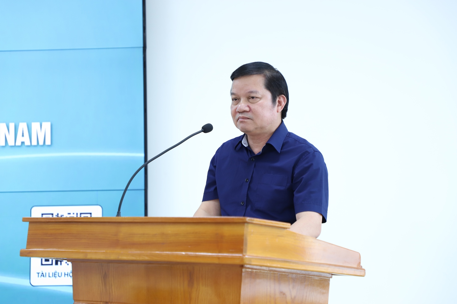 PGS.TS Nguyễn Mạnh Thiều - Phó Giám đốc Học viện Tài chính phát biểutại Hội thảo khoa học.