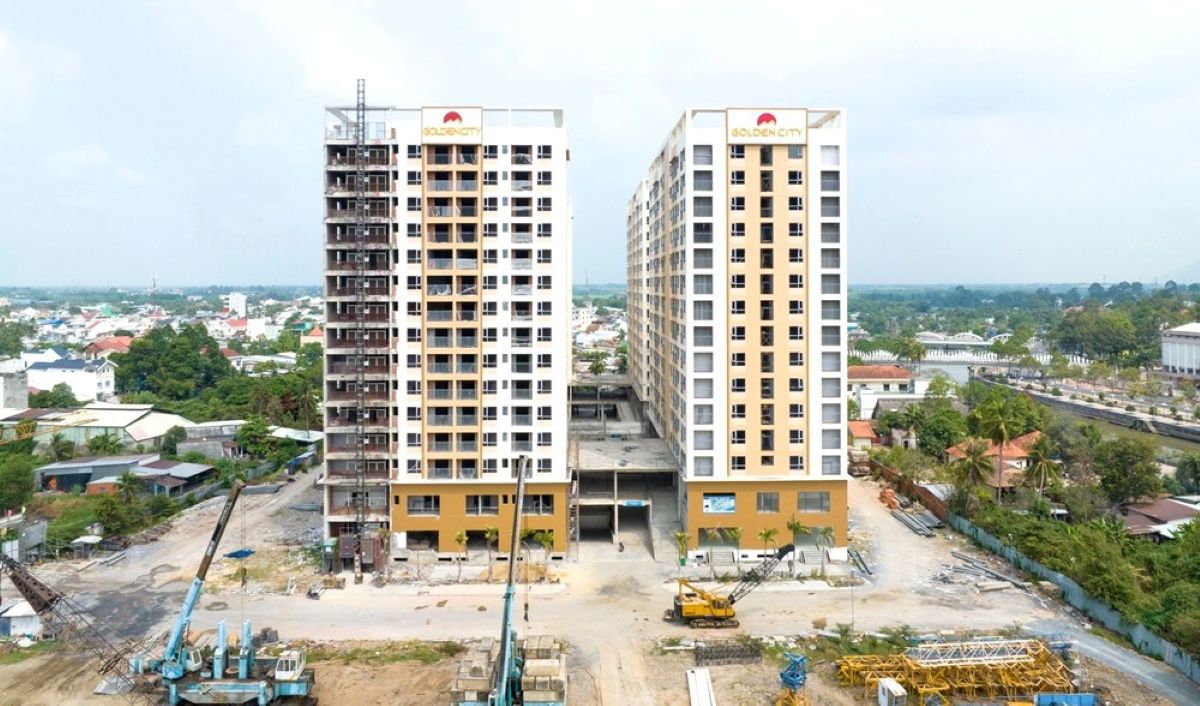 Một dự án nhà ở xã hội ở Tây Ninh chuẩn bị hoàn thành. Ảnh: DN