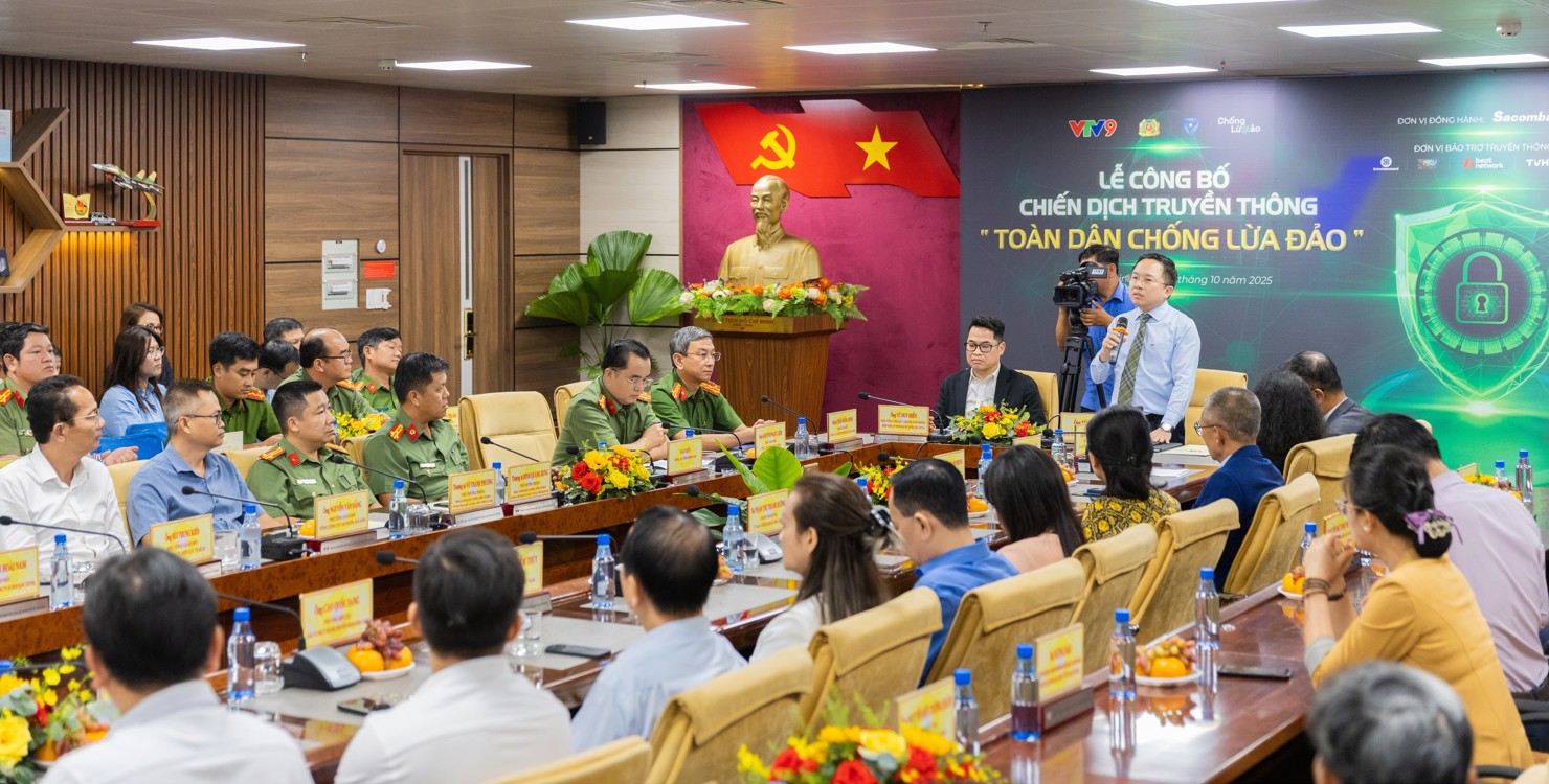 Ngày 22/10, VTV9 đã tổ chức Lễ phát động Chiến dịch truyền thông “Toàn dân chống lừa đảo”. Ảnh: Thanh Sơn