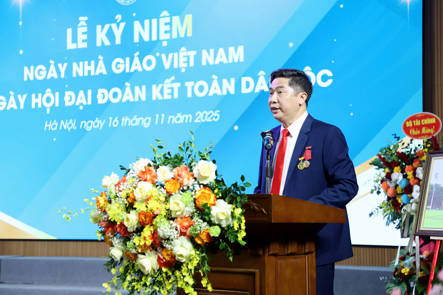 PGS.TS Nguyễn Đào Tùng - Giám đốc Học viện Tài chính phát biểu khai mạc buổi lễ.