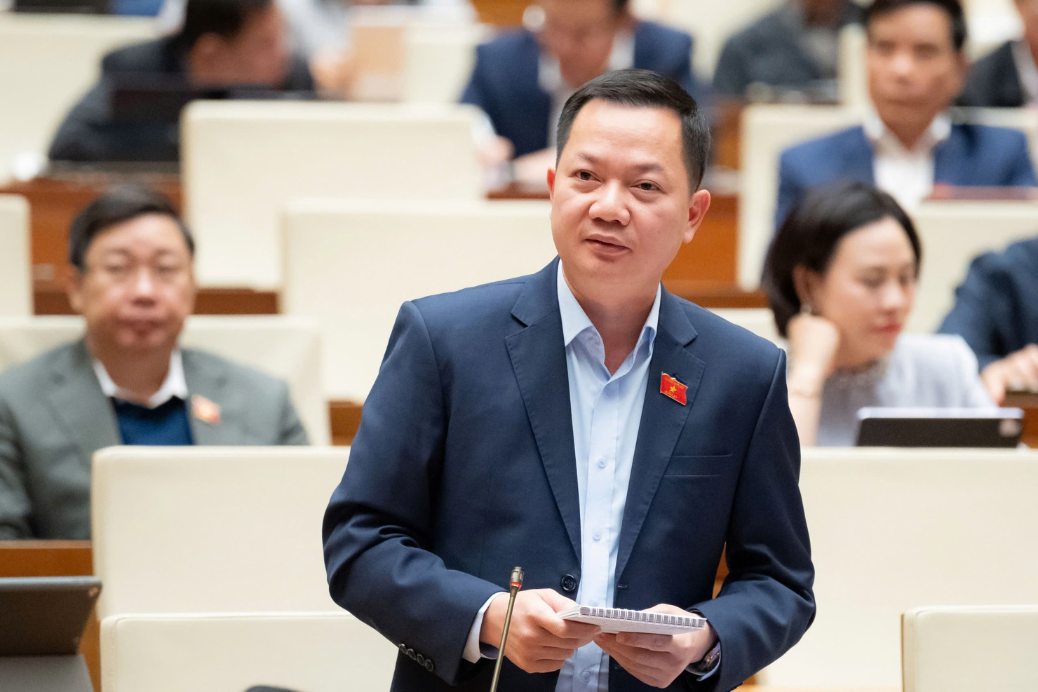 Đại biểu Trịnh Xuân An - Đoàn Đại biểu Quốc hội tỉnh Đồng Nai phát biểu tại phiên thảo luận.