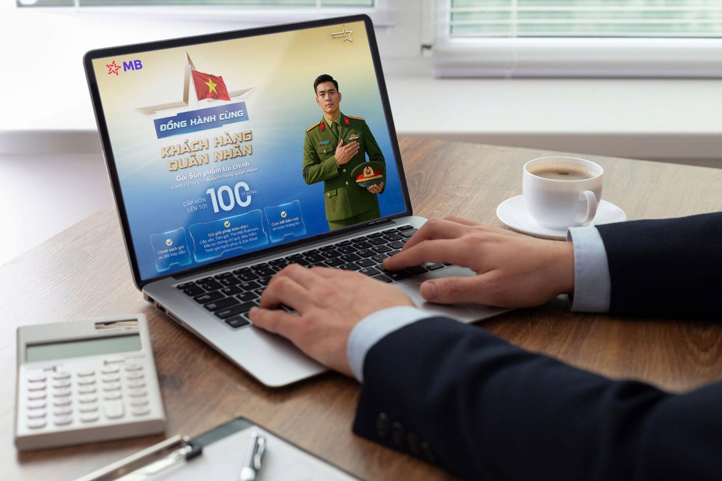 “Combo sản phẩm dành cho Quân nhân” do MB thiết kế riêng cho nhóm khách hàng thuộc lực lượng vũ trang.