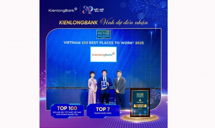 KienlongBank được vinh danh là “Nơi làm việc tốt nhất Việt Nam 2025”