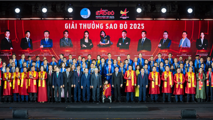 Vinh danh 10 doanh nhân trẻ nhận Giải thưởng Sao Đỏ 2025