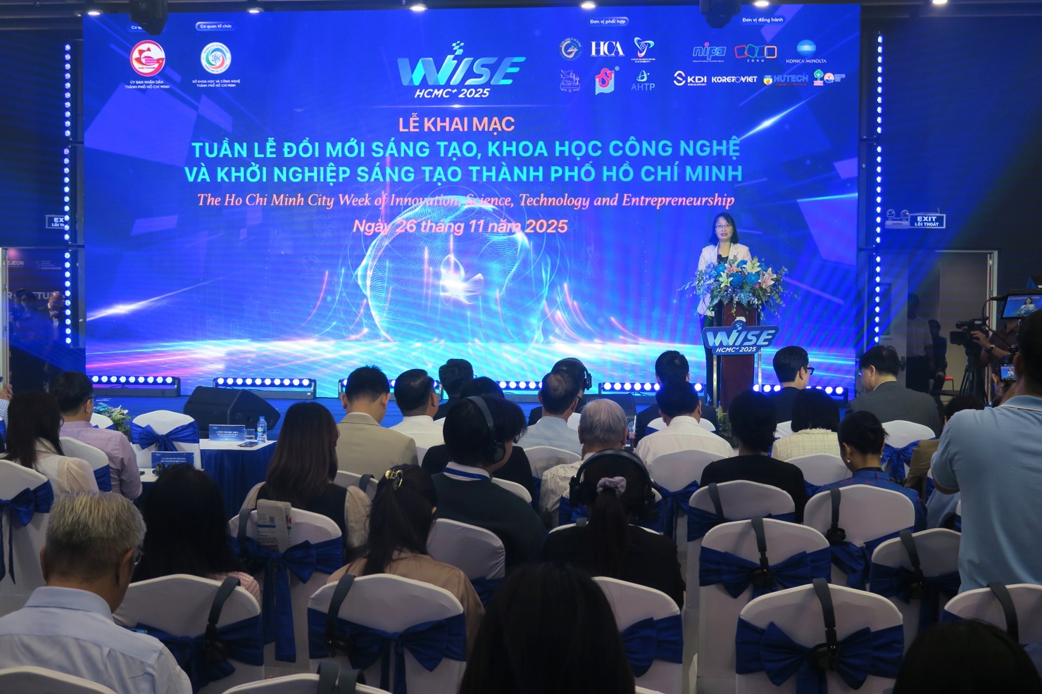 Phó Chủ tịch UBND TP. Hồ Chí Minh Trần Thị Diệu Thúy phát biểu khai mạc sự kiện WISE HCMC+ 2025. Ảnh: Đức Mỹ